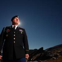 Video warrior: Army Pfc. Ted Daniels poses for a photograph in Red Rocks Park outside of Morrison, Colorado, on Jan. 3. | THE WASHINGTON POST