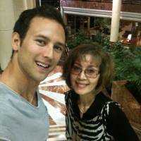 Cameo role in pop history: Satoko Condon poses for a holiday photo with son Mark in 2012. Mark told the story of his mother\'s experience serving the Beatles on their 1966 flight from London to Tokyo in a recent blog post. | COURTESY OF MARK CONDON