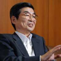 Ultimatum: Katsunori Nagayasu, chairman of the Japanese Bankers Association, speaks during an interview that was conducted in Tokyo on July 5. | BLOOMBERG PHOTO