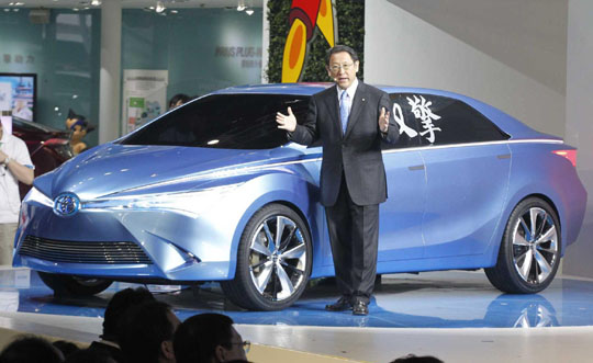 japan toyota and the hybrid car Nagoya, japan -- toyota motor will unveil its first plug-in hybrid corolla sedan and levin compact car in china at the beijing motor sh. japan toyota and the hybrid car Nagoya, japan -- toyota motor will unveil its first plug-in hybrid corolla sedan and levin compact car in china at the beijing motor sh.