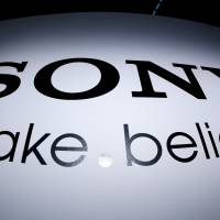 Harsh reality: The Sony Corp. logo is displayed at a news conference in Tokyo on Sept. 27. | BLOOMBERG