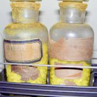 Two bottles of uranium were found this month in a Niigata high school storeroom after being there for some 60 years. | KYODO PHOTO