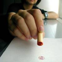 \"Hanko\" stamp impressions are the main proof of authenticity in Japanese culture. | ERIC PRIDEAUX PHOTO