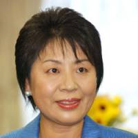 Yoko Kamikawa, state minister in charge of population and gender-equality issues, gives an interview Friday in Tokyo. | SATOKO KAWASAKI PHOTO