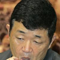 Former vice Defense Minister Takemasa Moriya appears as a sworn witness before a special House of Representatives committee on Monday. | AP PHOTO