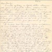 Eyewitness account: The first page of the Feb. 18, 1947, letter written by Elizabeth Ryan. | COURTESY OF KEN ALLEY PHOTO
