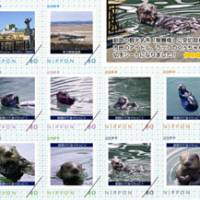You otter be in pictures: \"Ku-chan,\" a popular sea otter that frequents the mouth of the Kushiro River, will appear on stamps issued by Japan Post Service Co. | KYODO PHOTO