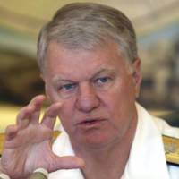 Man on a mission: U.S. Chief of Naval Operations Adm. Gary Roughead speaks during an interview in Tokyo on Saturday. | AP PHOTO