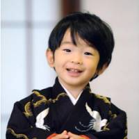 Birthday boy: Prince Hisahito poses for a photo in Tokyo earlier this month. | KYODO PHOTO
