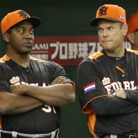 Dutch courage: Netherlands manager Hensley Meulens (left) was the first person from the island of Curacao to play in the major leagues. | AP