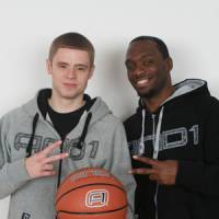 Spread the word: Grayson Boucher, left, and Alonzo Miles want to use streetball to inspire people. | KAZ NAGATSUKA
