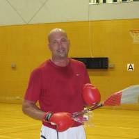 Intense: Chiba Jets coach Eric Gardow employs some unique drills during practice with his expansion team. | ED ODEVEN PHOTO