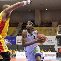 Major improvement: Forward Edward Morris and the Shinshu Brave Warriors have emerged as a playoff contender in their second season, winning 11 of their first 16 games, including eight of 10 on the road. | DOMINIKA FITZGERALD