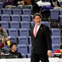 Shinshu Brave Warriors coach Takatoshi \"Big Bashi\" Ishibashi | HIROAKI HAYASHI