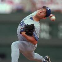Vintage delivery: Hideo Nomo, seen pitching in the 1995 Major League Baseball All-Star Game, paved the way for the future influx of Japanese ballplayers to the majors. | AP PHOTO