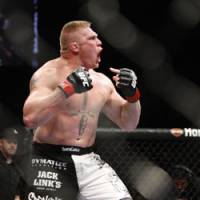The bad guy: Brock Lesnar\'s antics after defeating Frank Mir have given the sport\'s image a black eye. | AP PHOTO