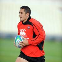 Reunion time: Japan utility back Bryce Robins, seen at Friday\'s captain\'s run at McLean Stadium in Napier, New Zealand, is facing his former team, the New Zealand Maori, on Saturday in the Pacific Nations Cup. | KDM PHOTO