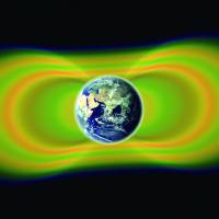 An illustration provided by NASA shows the  Van Allen radiation belts around Earth. NASA\'s recently launched twin satellites to the region have discovered a temporary third ring, according to a study published  Thursday in the journal Science. The new ring appeared for a month before a shock wave from the sun destroyed it. | AP