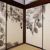 Birds and the trees: Jusho-in fusuma-e (sliding panel paintings, 2012) by Yuki Murabayashi | AKIHITO YOSHIDA