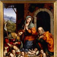 Giampietrino\'s \"Adoration of the Child with Saint Rocco and Angel Musicians\" (early 1520s) | &#169; VENERANDA BIBLIOTECA AMBROSIANA &#8212; MILANO/DE AGOSTINI PICTURE LIBRARY