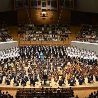 Born again: Tokyo Symphony Orchestra performs the opening concert at the restored Muza Kawasaki Symphony Hall on April 7. Muza Kawasaki marks grand return