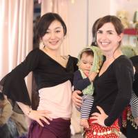 Eastern diet: Belly-dancing instructor Sahila with the author during a recent class for mothers and their babies. According to Sahila, “There have long been belly-dancing ceremonies for childbirth in the Arab world.” Belly-dancing, the perfect way to tone that post-baby body