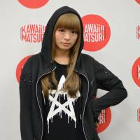There\'s something about Kyary: Kyary Pamyu Pamyu poses for the cameras before her perfomance at the Kawaii!! Matsuri, which took place at the National Stadium in Sendagaya, Tokyo, on April 21. | SAMUEL THOMAS