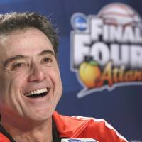 Incredible day: University of Louisville coach Rick Pitino was elected to the Basketball Hall of Fame on Monday, the same day his team won the NCAA championship. | AP