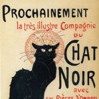 \"Poster for Compagnie Du Chat Noir\" (1896) by Theophile-Alexandle Steinlen. | HOKKAIDO OBIHIRO MUSEUM OF ART