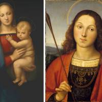 Perfecting composition: Raphael\'s \"Madonna del Granduca\" (1505-06) at the Palazzo Pitti, Galleria in Florence (left) and \"San Sebastiano\" (1501-02)
 | © ANTONIO QUATTRONEO; Accademia Carrara, Comune di Bergamo