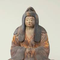 Sitting on both sides: Seated female deity (9th century), Important Cultural Property. | MATSUNOO TAISHA SHRINE, KYOTO