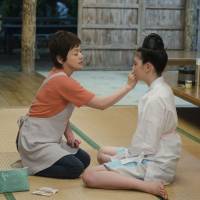 No woman is an island: Usually-absent mother Akemi (Shinobu Otake, left) gives her daughter Yuna (Ayaka Miyoshi) some rare attention in \"Tabidachi no Shima Uta &#8212; Jugo no Haru (Leaving on the 15th Spring).\" | &#169; 2012 \"Tabidachi no Shimauta\" Seisaku Iinkai
