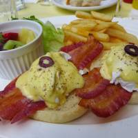 N.Y. style: Brunch at West Park Cafe includes a hearty eggs Benedict. | REBECCA MILNER