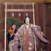 Teele in her shite (leading) role in the play \"Nonomiya,\" performed at Kyoto\'s Kongo Noh Theater in May 2007. | COURTESY OF REBECCA OGAMO TEELE