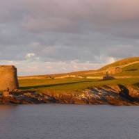 Evening light bathes the Broch of Mousa in the Shetlands, a 13-meter-high dry-stone round tower built around 100 B.C.E. | KEI MIYAJIMA PHOTO/(C) AIDA MAKOTO/COURTESY MIZUMA ART GALLERY