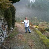 Amy Chavez on the Shikoku Pilgrimage trail. | PAUL HOOGLAND