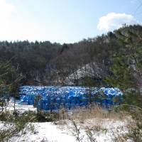 One of many caches of contaminated material with nowhere to go. | KEN KAWASHIMA