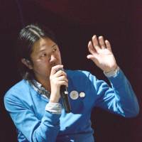 Beat banter: Masaaki Hara speaks at last month\'s \"Beacon in the City\" event in Tokyo. | FUMIKA SENO