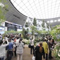 In bloom: Nature lovers visit last year\'s International Roses &amp; Gardening Show at Seibu Dome in Saitama Prefecture. | YOSHIAKI MIURA