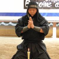 A stage shows of ninjutsu fighting skills at Iga-Ryu Ninja Museum. On the trail of ninja in Iga's shadowy past
