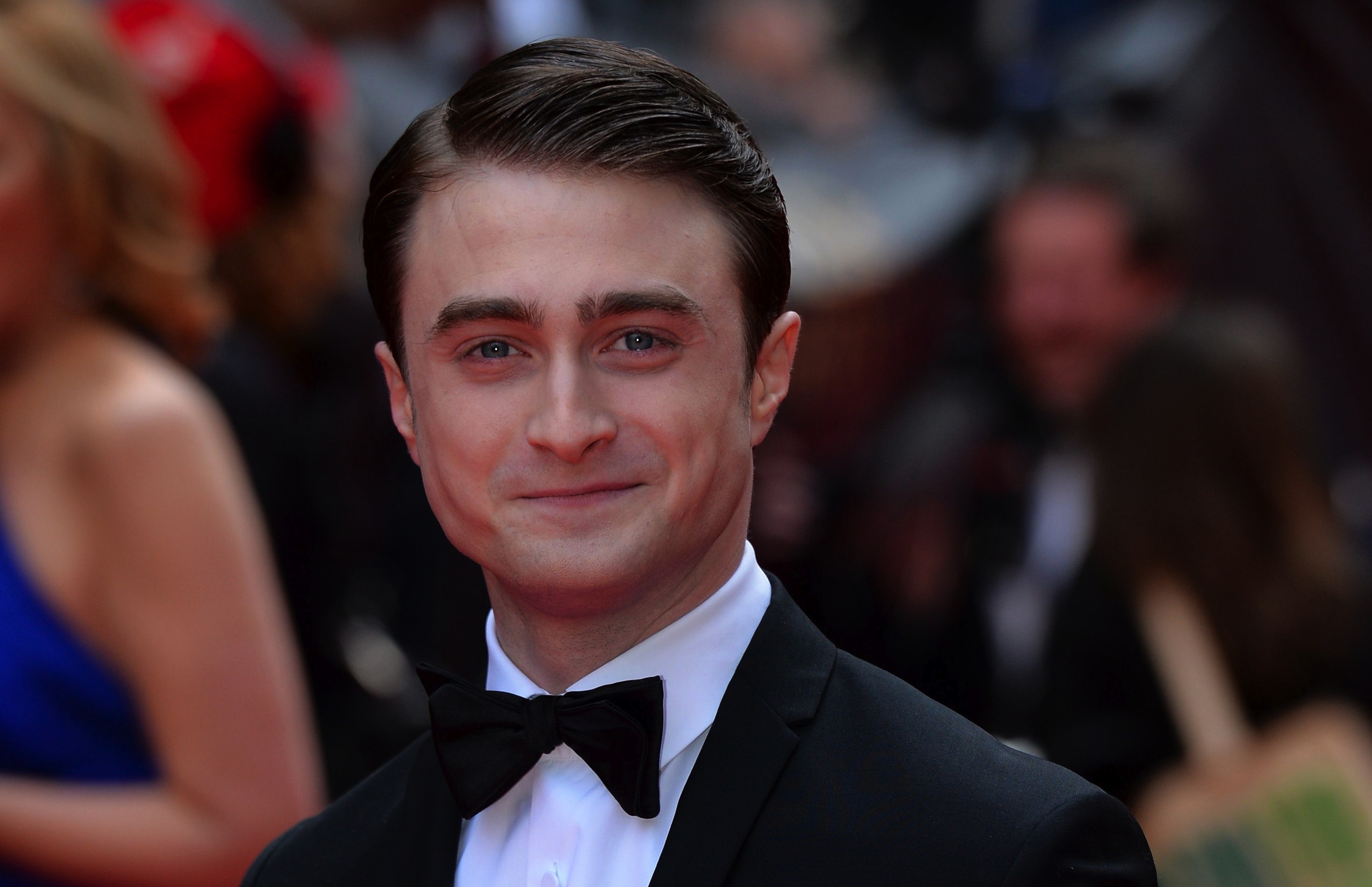 Actor Daniel Radcliffe poses on the red carpet last month at the Lawrence Olivier Awards in London. | AFP-JIJI