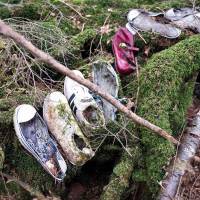 Remnants: Shoes for a man, a woman and a child left in the Aokigahara Jukai forest on the flank of Mount Fuji in Yamanashi Prefecture. The name in part translates as “Sea of Trees,” though with good reason it is often referred to as “Suicide Forest.” Inside Japan's 'Suicide Forest'