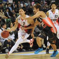 Aiming for a title: Toyama Grouses standout Masashi Joho (31) and his teammates take on the visiting Chiba Jets this weekend in the first round of the bj-league playoffs. | YOSHIAKI MIURA