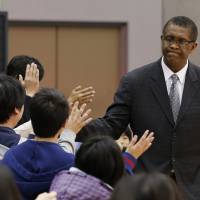 Center of attention: Fans enjoyed interacting with Osaka Evessa head coach Bill Cartwright, a longtime NBA center and former Chicago Bulls bench boss, during the season\'s final 28 games. | AP