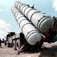 Locked and loaded: A picture taken in 1996 shows S-300 air defense missiles being prepared for launch at a military training ground in Russia. Syria claims it has received advanced Russian missiles