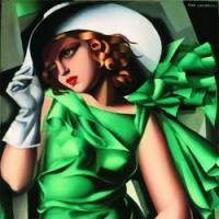 Geometric and detached: Tamara de Lempicka\'s \"Portrait of a Young Girl in a Green Dress\" (1930) | CENTRE POMPIDOU, PARIS / MUSEE NATIONAL D\'ART MODERNE &#169; 2010 TAH LICENSED BY MMI / PHOTO MNAM,DIST.RMN / DNPARTCOM / ADAGP &amp; SPDA