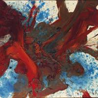 Body of work: Kazuo Shiraga\'s \"Chiretsusei Katsusemba\" (1961), which sold for a record &#8364;1,665,500 (&#165;215,965,000) at auction on June 4. | &#169; CHRISTIE\'S IMAGES LIMITED 2013
