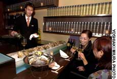 Maimon Among the many oyster bars springing up around town recently, Maimon stands out with its wide selection of bivalves, nihonshu and shochu.