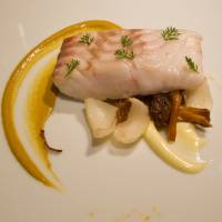 Bubble vision: The chef’s tasting menu on a recent visit to L’Effervescence included fillet of flounder in a pureed-mussels sauce; roast pigeon in parsnip puree; and apples shaved to look like butterflies. L'Effervescence