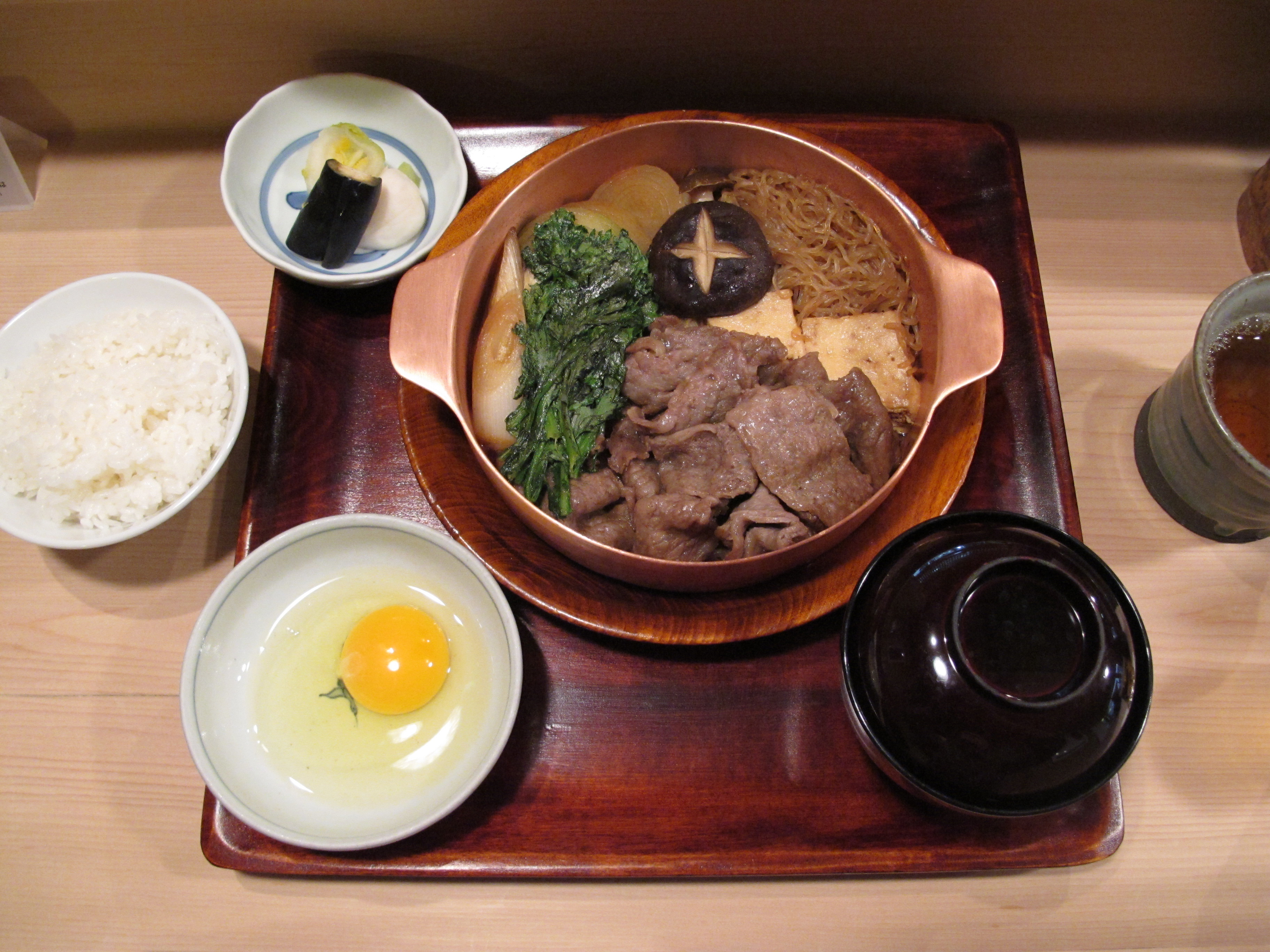 Tastes like a bargain: Though an evening at exclusive Moto-Akasaka restaurant Yoshihashi will likely set you back &#165;20,000 a head, its lunch menu offers sukiyaki and all the trimmings at just &#165;2,100. | ROBBIE SWINNERTON